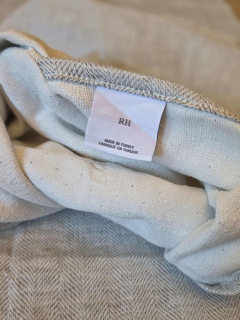 Restoration Hardware Heathered Herringbone Euro pillow shams